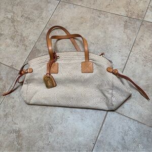 Dooney Bourke Carla graffiti satchel handbag sport pop doodle swirl hang tag